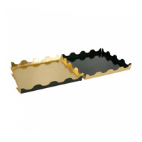 Подложка кондитерская двусторонняя 24х24х2 см, золотая/черная, картон, 50 шт Garcia De Pou | 147.36