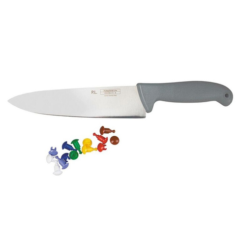 Шеф-нож PRO-Line 25см серая пластиковая ручка P.L. Proff Cuisine | KB-1801-250-GY201-RE-PL