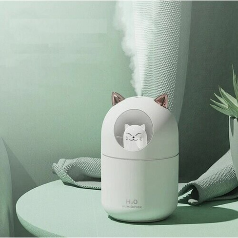 Увлажнитель воздуха HUMIDIFIER ночник с котом, белый Humidifier