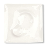 Тарелка 27х27см квадратная смещенное дно белая фарфор P.L. Proff Cuisine | F2914-10.75/71002403