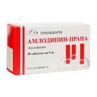 Амлодипин-Прана таблетки 5мг 30шт Пранафарм ООО