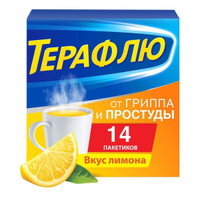 ТераФлю лимон порошок для приг. раствора для приема вн. 14шт Фамар Орлеан