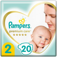 Подгузники Pampers (Памперс) Premium Care р.2 (4-8 кг) 20 шт. Procter & Gamble