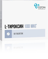 L-тироксин таблетки 100мкг 50шт Озон ООО