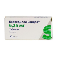 Карведилол Сандоз таблетки 6,25мг 30шт Salutas Pharma GmbH
