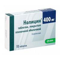 Нолицин таблетки п/о плен. 400мг 10шт KRKA