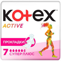 Прокладки Kotex/Котекс Эктив супер плюс 7 шт. Kimberly-Clark