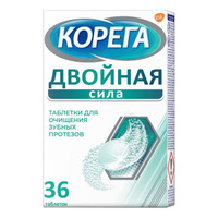 Таблетки для превосходного очищения зубных протезов и избавления от запаха двойная сила Corega/Корега 36шт Ирланд Стаффо