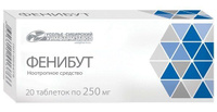 Фенибут таблетки 250мг 20шт Усолье-Сибирский химфармзавод