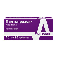 Пантопразол-Акрихин таблетки п/о плен. кишечнораств. 40мг 30шт Акрихин АО