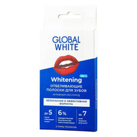 GLOBAL WHITE (Глобал вайт) полоски отбеливающие для зубов "активный кислород" 2 пары Onuge Personal Care (Guangzhou) Co.