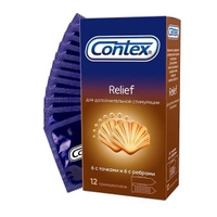 Презервативы с ребрами и точками Relief Contex/Контекс 12шт ЛРС Продактс Лтд