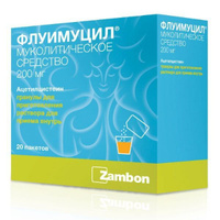 Флуимуцил гранулы для приг. раствора для приема внутрь пак. 200мг 20шт Zambon Switzerland Ltd.