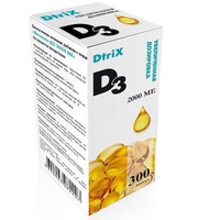 Витамин Д3 Dtrix/Детрикс капсулы 2000МЕ 450мг 300шт Клевер