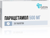 Парацетамол таблетки 500мг 20шт Озон ООО