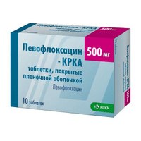 Левофлоксацин-КРКА таблетки п/о плен. 500мг 10шт KRKA