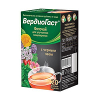 ВердиоГаст с черным чаем фиточай фильтр-пакет 1,5г 20шт Красногорсклексредства