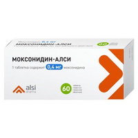 Моксонидин-Алси таблетки п/о плен. 0,4мг 60шт АЛСИ Фарма