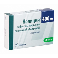 Нолицин таблетки п/о плен. 400мг 20шт KRKA