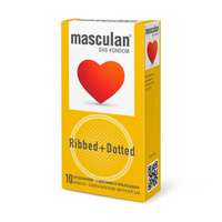 Презервативы с колечками и пупырышками Ribbed+Dotted Masculan/Маскулан 10шт М.П.И. Фармацойтика Гмбх