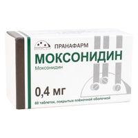 Моксонидин таблетки п/о плен. 0,4мг 60шт Пранафарм ООО