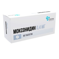 Моксонидин таблетки п/о плен. 0,4мг 60шт Озон ООО