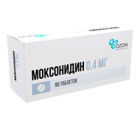 Моксонидин таблетки п/о плен. 0,4мг 90шт Озон ООО