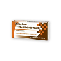 Тербинафин-МФФ таблетки 250мг 10шт ЗАО Московская фарм.ф-ка