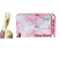 Перчатки смотровые латексные нестерильные неопудренные цвет белый SFM 100шт р.S SFM Hospital Products