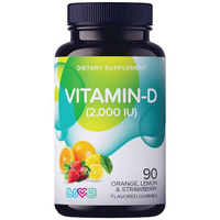 Витамин Д3 со вкусом фруктов и ягод LIVS пастилки жевательные 2г 90шт MAYA FOOD INDUSTRIES LTD