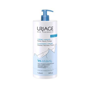 Крем для чувствительной кожи лица, тела и волос пенящийся очищающий Uriage/Урьяж помпа 1л Uriage Lab.