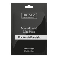 Маска грязевая для лица минеральная с алоэ вера и дуналиеллой Dr.Sea/ДокторСи 12мл BioDirect LTD