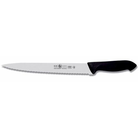 Нож для мяса 25см с волнистым лезвием, черный HORECA PRIME 28100.HR64000.250 ICEL