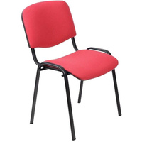 Стул офисный Easy Chair Изо красный (ткань, металл черный)