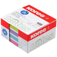 Стикеры Kores Cubo 75х75 мм пастельные 4 цвета (1 блок на 450 листов)