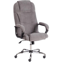 Кресло для руководителя Easy Chair Priority серое (флок, металл)