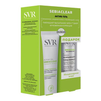 Набор Sebiaclear SVR/СВР: Гель для смешанной кожи лица с тенденцией к акне Active 40мл+Вода мицеллярная 75мл Laboratoire