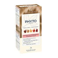 Набор Phyto/Фито: Краска-краска для волос 50мл тон 9.8 Очень светлый бежевый блонд+Молочко 50мл+Маска-защита цвета 12мл+