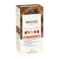 Набор Phyto/Фито: Краска-краска для волос 50мл тон 7.3 Золотистый блонд+Молочко 50мл+Маска-защита цвета 12мл+Перчатки La