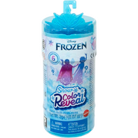 Кукла-сюрприз Mattel Disney Frozen Snow Color Reveal, 10 см, HMB83 синий/голубой