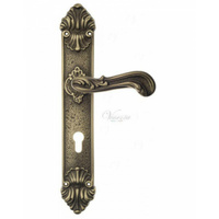 Дверная ручка Venezia GIULIETTA CYL на планке матовая бронза