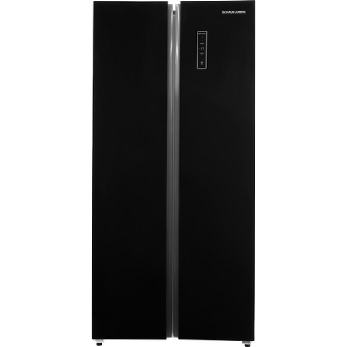 Холодильник SLU S473GY4EI, side by side, Full No Frost, черное стекло Schaub Lorenz