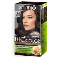 Стойкая крем краска для волос Studio Professional 3.4 Горячий шоколад, 50 мл (комплект из 8 шт) Essem Hair Studio Profes