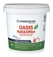 Краска OASIS HALL & OFFICE глубокоматовая база А белая 0.9л Finncolor
