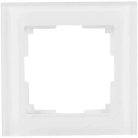 Рамка для розеток и выключателей Werkel Favorit 1 пост стекло цвет белый WERKEL Рамка серии Favorit из закаленого стекла