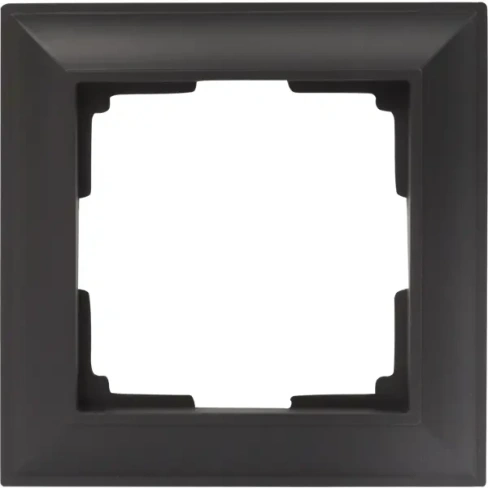 Рамка для розеток и выключателей Werkel Fiore 1 пост, цвет чёрный матовый WERKEL Рамка на 1 поста серии Fiore