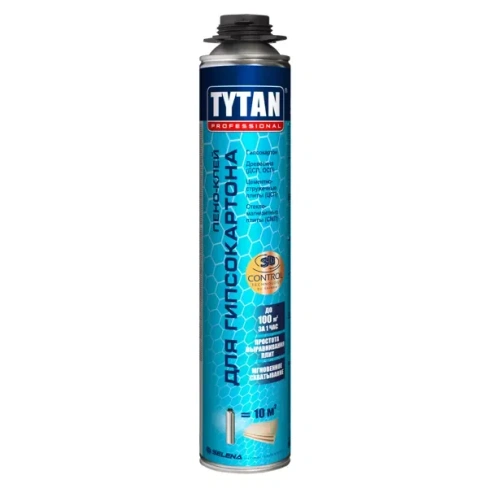 Клей полиуретановый для гипсокартона Tytan 830 мл TYTAN Для ГКЛ
