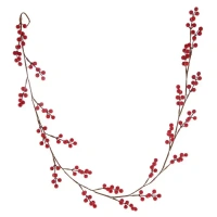 Новогоднее украшение Гирлянда рождественская 12x155 см цвет красный Без бренда Изделие декоративное