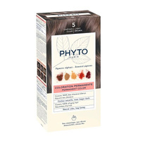 Набор Phyto/Фито: Краска-краска для волос 50мл тон 5 Светлый шатен+Молочко 50мл+Маска-защита цвета 12мл+Перчатки Laborat