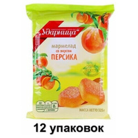 Ударница Мармелад желейный Со вкусом персика, 325 г, 12 шт